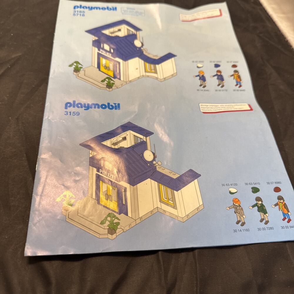 Playmobil 3165 5718 Robber Police Station Breakaway Jail Retired Manual Only